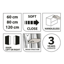 Tiger Karlo Kolomkast Naturel Eiken 160 Cm -Thuis Badkamer 123 1106