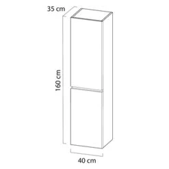 Tiger Karlo Kolomkast Naturel Eiken 160 Cm -Thuis Badkamer 123 1107