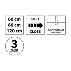 Tiger Maryport Badkamermeubelset 120 Cm Mat Wit Met Licht Eiken Houten Wasblad, Keramische Opzetkom En Matzwarte Grepen -Thuis Badkamer 123 1142