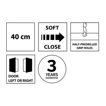 Tiger Maryport Hoge Kolomkast 40 Cm Mat Wit Met Matzwarte Greep 7 Tiger Maryport Hoge Kolomkast 40 Cm Mat Wit Met Matzwarte Greep - Afbeelding 5