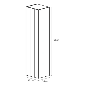 Tiger Maryport Hoge Kolomkast 40 Cm Mat Wit Met Matzwarte Greep 8 Tiger Maryport Hoge Kolomkast 40 Cm Mat Wit Met Matzwarte Greep - Afbeelding 6