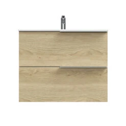 Tiger Badmeubelset Pocket 80 Cm Met 2 Lades Naturel Eik -Thuis Badkamer 123 1169