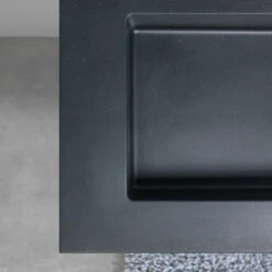 Tiger Reverse Meubelset 2x60 Cm Met 4 Lades Chalet Eik / Mat Zwart Inclusief 2 Quadro Wastafels Mat Zwart -Thuis Badkamer 123 1261