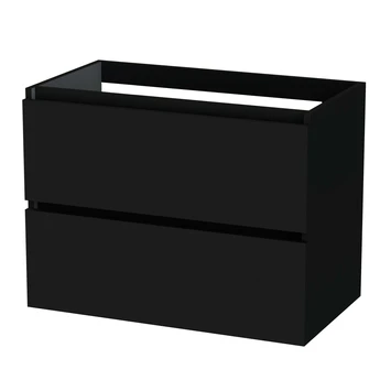 Tiger Karlo Badkamermeubel 80cm Mat Zwart Met Eiken Wasblad En Keramische Waskom 4 Tiger Karlo Badkamermeubel 80cm Mat Zwart Met Eiken Wasblad En Keramische Waskom - Afbeelding 2