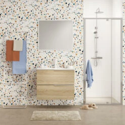 Tiger Badmeubelset Pocket 60 Cm Met 2 Lades Naturel Eik -Thuis Badkamer 123 1417