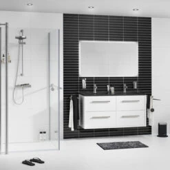 TIGER Boston Kolomkast Wit Hoogglans 40cm -Thuis Badkamer 123 1443