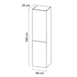 Tiger Karlo Kolomkast Chalet Eiken 160 Cm -Thuis Badkamer 123 1450