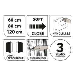 TIGER S-line Spiegelkast 120 Naturel Eik -Thuis Badkamer 123 1537