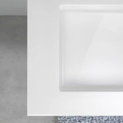 Tiger Maryport Badkamermeubelset 60 Cm Mat Wit Met Wit Glanzende Polybeton Wastafel En Matzwarte Grepen -Thuis Badkamer 123 1620