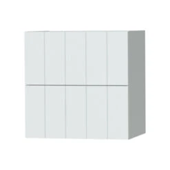 Tiger Maryport Badkamermeubelset 60 Cm Mat Wit Met Wit Glanzende Polybeton Wastafel En Matzwarte Grepen -Thuis Badkamer 123 1622