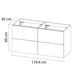 Tiger Karlo Badkamermeubel 120 Cm Hoogglans Wit Met Wastafel Hoogglans Wit -Thuis Badkamer 123 1648