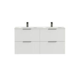 Tiger Badkamermeubel Studio 120cm Hoogglans Wit Met Platte RVS Greep 7 Tiger Badkamermeubel Studio 120cm Hoogglans Wit Met Platte RVS Greep -Thuis Badkamer 123 1655