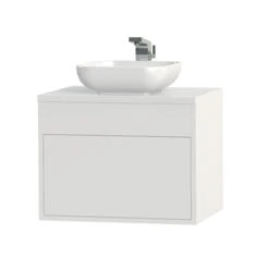 Tiger Helsinki Badkamermeubel 60 Cm Hoogglans Wit Met Waskom -Thuis Badkamer 123 1671