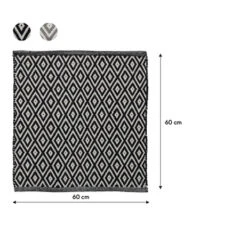 Sealskin Badmat Trellis 60x60cm Zwart -Thuis Badkamer 123 176