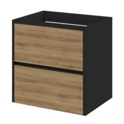 Tiger Reverse Meubelset Met 2 Lades 60 Cm Chalet Eik / Mat Zwart Inclusief Quadro Wastafel Mat Zwart 13 Tiger Reverse Meubelset Met 2 Lades 60 Cm Chalet Eik / Mat Zwart Inclusief Quadro Wastafel Mat Zwart -Thuis Badkamer 123 1801