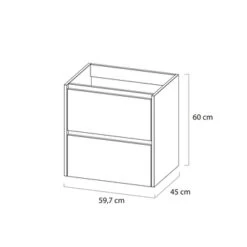 Tiger Reverse Meubelset Met 2 Lades 60 Cm Chalet Eik / Mat Zwart Inclusief Quadro Wastafel Mat Zwart 18 Tiger Reverse Meubelset Met 2 Lades 60 Cm Chalet Eik / Mat Zwart Inclusief Quadro Wastafel Mat Zwart -Thuis Badkamer 123 1806