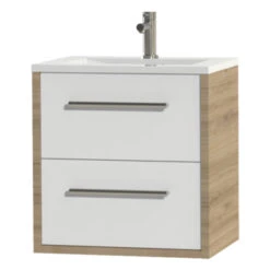 Tiger Badkamermeubel Boston 60 Cm Chalet Eik Met Polybeton Wastafel Wit En Ronde Grepen RVS 8 Tiger Badkamermeubel Boston 60 Cm Chalet Eik Met Polybeton Wastafel Wit En Ronde Grepen RVS -Thuis Badkamer 123 1908