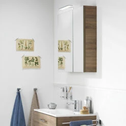 Tiger Badkamermeubel Studio 80cm Chalet Eik/matwit Met RVS Greep -Thuis Badkamer 123 1922