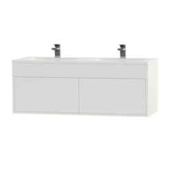 Tiger Helsinki Badkamermeubel 120 Cm Hoogglans Wit Met Wastafel Polybeton Hoogglans Wit -Thuis Badkamer 123 1954