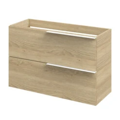 Tiger Badmeubelset Pocket 100 Cm Met 2 Lades Naturel Eik Incl. Looppoten -Thuis Badkamer 123 1974