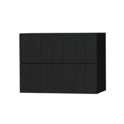 Tiger Maryport Badkamermeubelset 80 Cm Mat Zwart Met Licht Eiken Houten Wasblad, Keramische Opzetkom En Matzwarte Grepen -Thuis Badkamer 123 2017