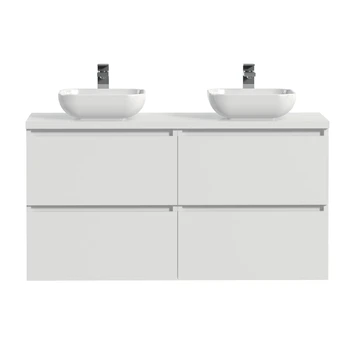 Tiger Karlo Badkamermeubelset 120 Cm Hoogglans Wit Met Wit Houten Wasblad En Glanzend Witte Keramische Waskom 4 Tiger Karlo Badkamermeubelset 120 Cm Hoogglans Wit Met Wit Houten Wasblad En Glanzend Witte Keramische Waskom - Afbeelding 2