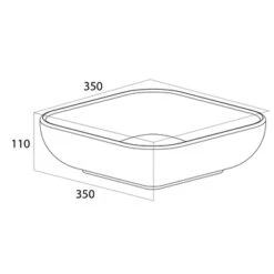 Tiger Badkamermeubel Studio 60cm Hoogglans Wit/witte Waskom Met Vierkante Greep -Thuis Badkamer 123 2088