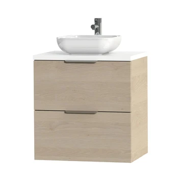 Tiger Badkamermeubel Studio 60 Cm Naturel Eik Met Keramische Waskom Hoogglans Wit En Profielgrepen 5 Tiger Badkamermeubel Studio 60 Cm Naturel Eik Met Keramische Waskom Hoogglans Wit En Profielgrepen - Afbeelding 3