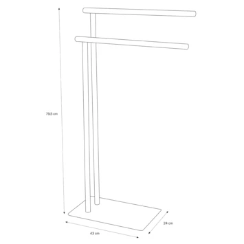 Sealskin Handdoekrek Brix Metaal Wit 12 Sealskin Handdoekrek Brix Metaal Wit - Afbeelding 10