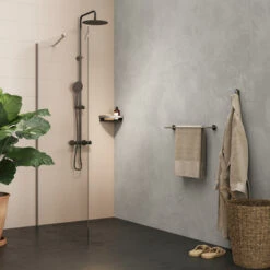 Tiger Hoekdouchemand Cooper 21 Cm RVS/zwart -Thuis Badkamer 123 2238