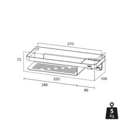 Tiger Douchemand Met Haak Caddy Rvs -Thuis Badkamer 123 2249