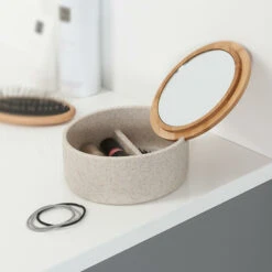 Sealskin Spiegeldoosje Grace Zand -Thuis Badkamer 123 2258