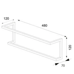 Sealskin Carré Handdoekrek 48 Cm Zwart -Thuis Badkamer 123 2268