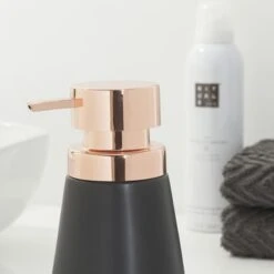 Sealskin Zeepdispenser Conical Porcelein Zwart -Thuis Badkamer 123 2283