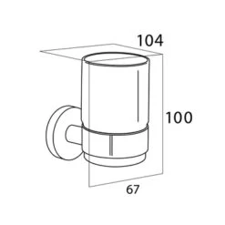 Tiger Bekerhouder Boston Met Beker Chroom -Thuis Badkamer 123 2303