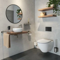 Tiger 2-armig Handdoekrek Cooper RVS/zwart -Thuis Badkamer 123 2369