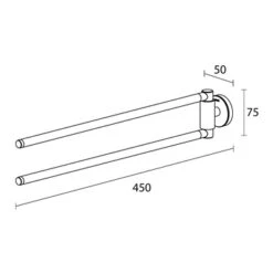 Tiger Handdoekhouder Urban 2-Armig Zwart 19 Tiger Handdoekhouder Urban 2-Armig Zwart -Thuis Badkamer 123 2424