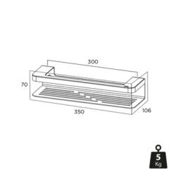 Tiger Caddy Douchemand / Handdoekrek 35 Cm -Thuis Badkamer 123 2444