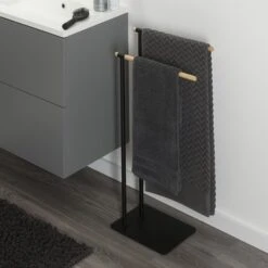 Sealskin Handdoekrek Brix Metaal Zwart -Thuis Badkamer 123 2462