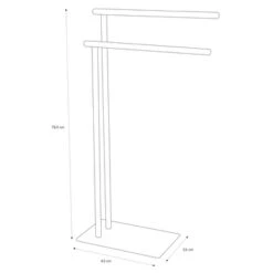 Sealskin Handdoekrek Brix Metaal Zwart -Thuis Badkamer 123 2466