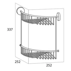 Handson Hoekkorf Smart Dubbel Groot Chroom -Thuis Badkamer 123 2500