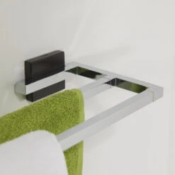 Tiger Dubbel Handdoekrek Zenna Chroom/Wengé 10 Tiger Dubbel Handdoekrek Zenna Chroom/Wengé -Thuis Badkamer 123 2517