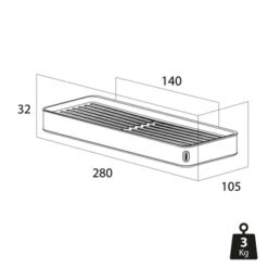 Tiger Planchet Cooper 28 Cm RVS/zwart -Thuis Badkamer 123 2594