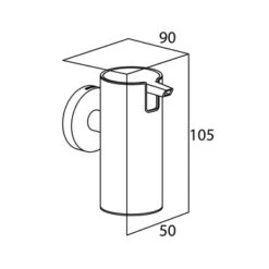 Tiger Zeepdispenser Boston Hangend Geborsteld RVS -Thuis Badkamer 123 2629