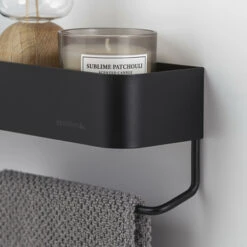Sealskin Plank- En Handdoekhouder Brix Zwart -Thuis Badkamer 123 2715