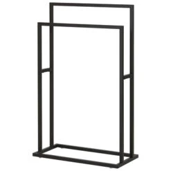 Sealskin Carré Handdoekrek Vrijstaand Zwart 12 Sealskin Carré Handdoekrek Vrijstaand Zwart -Thuis Badkamer 123 2757