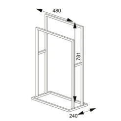 Sealskin Carré Handdoekrek Vrijstaand Zwart 15 Sealskin Carré Handdoekrek Vrijstaand Zwart -Thuis Badkamer 123 2760