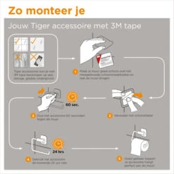 Tiger Handdoekrek Colar RVS -Thuis Badkamer 123 2770