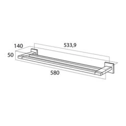 Tiger Dubbel Handdoekrek Items Chroom -Thuis Badkamer 123 2779