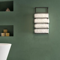 Sealskin Carré Handdoekrek Groot Zwart -Thuis Badkamer 123 2820